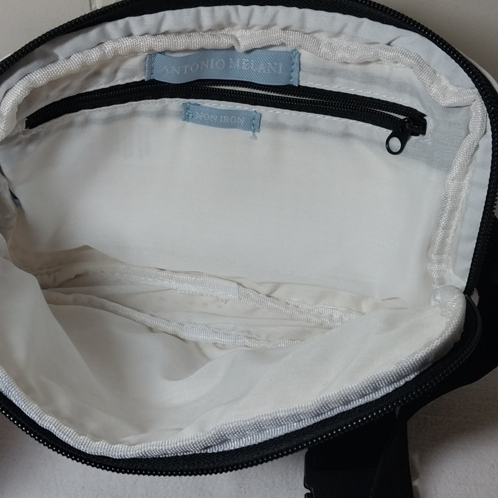 Antonio Melani Cross Body Neoprene All Around Belt Bag White NEW - Picture 8 of 10